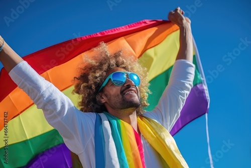 person with a LGBTI flag © rushay