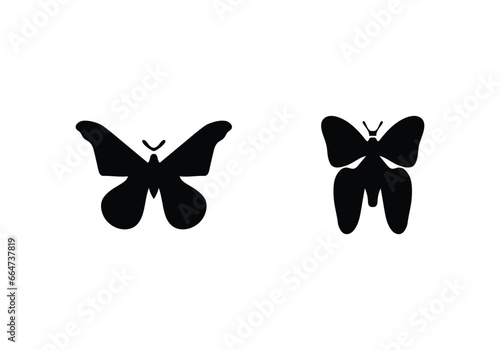 Stylish minimal style Atlas Moth icon illustration design