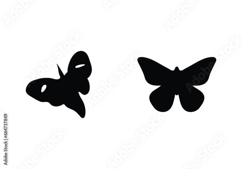 Stylish minimal style Atlas Moth icon illustration design photo