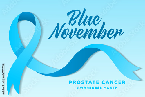gradient Blue November prostate cancer Awareness Month background illustration