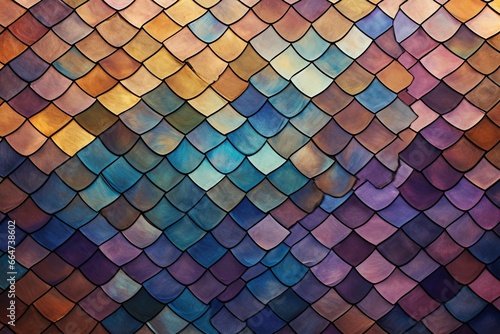 Metallic Colors and Mosaic Pixelated Pattern: A Captivating Digital Image, generative AI