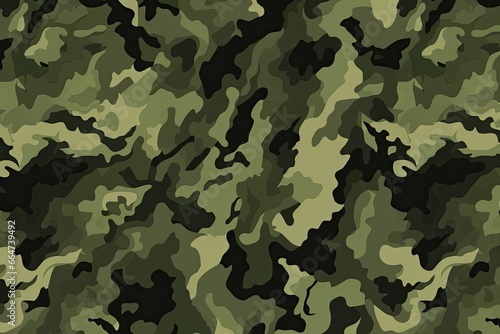 Olive Drab Color: Abstract Military Camouflage Pattern for Themed Designs, generative AI