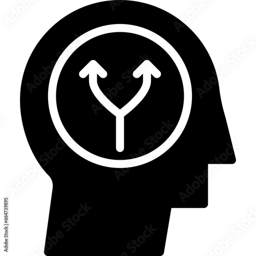 Bifurcation vector line icon .svg