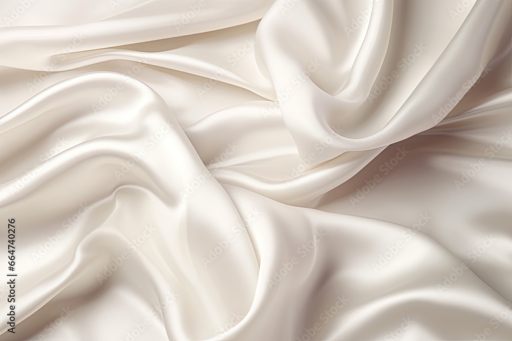 Obraz premium Captivating Pearl White Color and Luxurious Silk Fabric Texture - A Perfect Blend of Elegance and Sophistication, generative AI