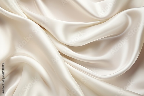 Pearl White Luxury: Exquisite Silk Fabric Texture in a Breathtaking Image, generative AI