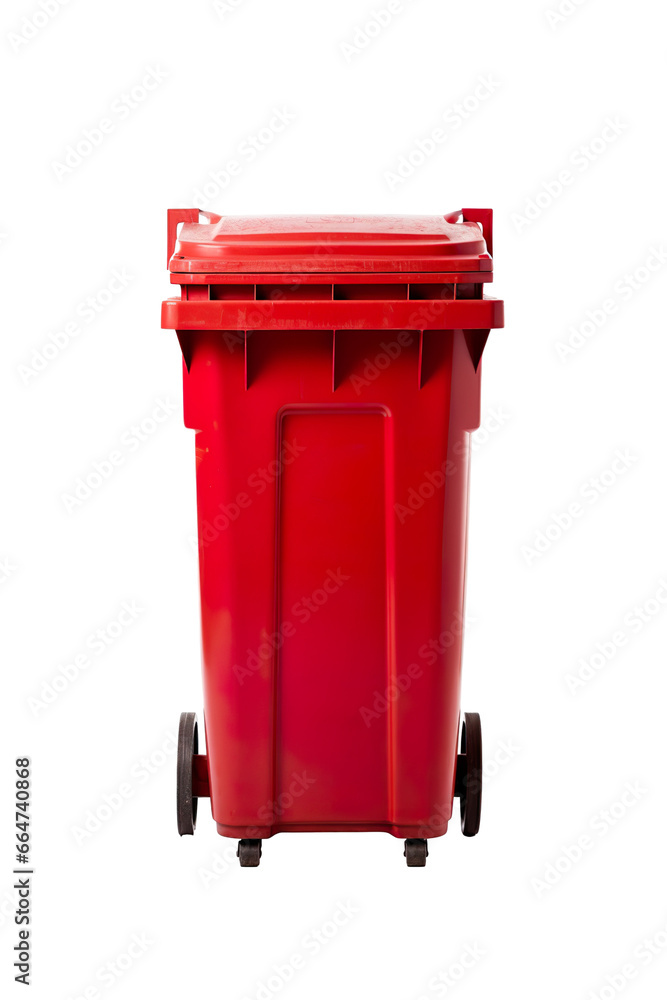 Plastic trash can with white background isolated PNG Plastic trash can with white background isolated PNG