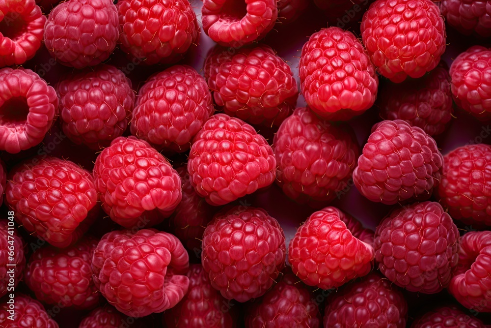 Raspberry Red Color: Vibrant and Sweet Berry Texture Captured in Stunning Digital Image, generative AI Raspberry Red Color: Vibrant and Sweet Berry Texture Captured in Stunning Digital Image, generative AI