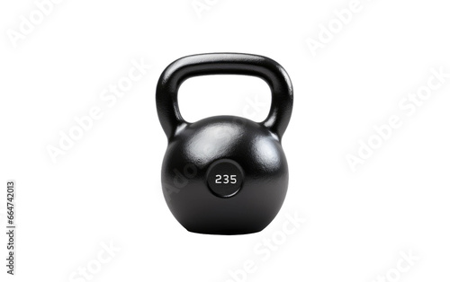 Iron Kettlebell Fitness Tool Heavy Weight on White or PNG Transparent Background.