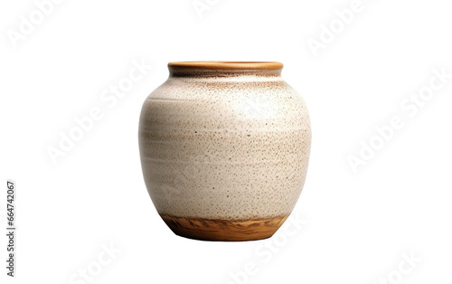 Pottery New Style Artwork Creation In White Color on White or PNG Transparent Background.