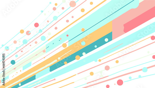 カラフルなパステルカラーの斜形スピード線