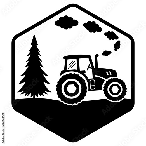 Tractor Silhouette Graphic