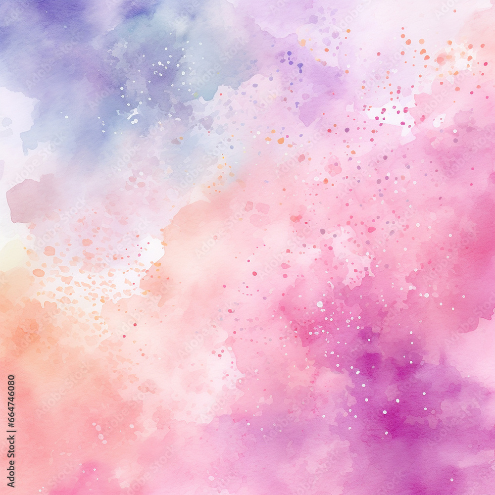 Fototapeta premium Beautiful wallpaper HD splash watercolor multicolor, Watercolor Texture Digital Papers, Beautiful wallpaper HD splash watercolor multicolor blue pink, pastel color, abstract texture background.