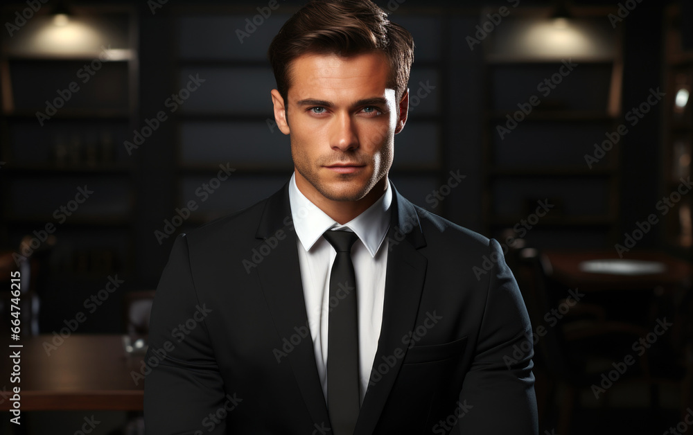 A handsome man on a business conference A handsome man on a business conference