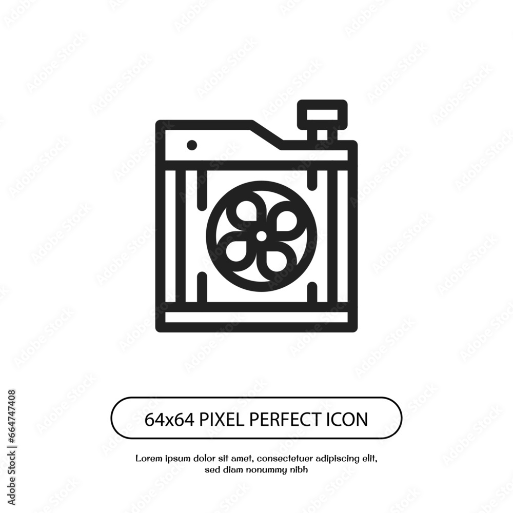 car radiator outline icon 64x64 pixel perfect good for web and mobile. vector icon eps.10