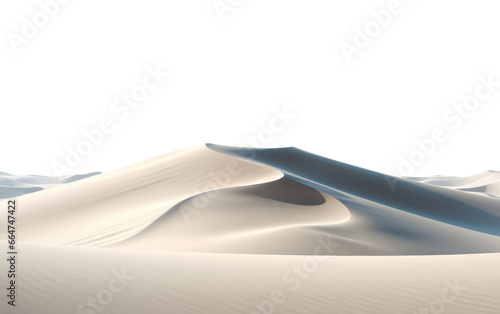 Desert Sand Dunes Scene for Your Design Needs on White or PNG Transparent Background.