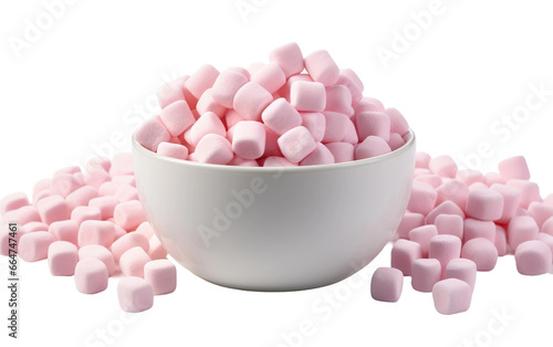 Quality Mini Marshmallow Drawing for Various Designs on White or PNG Transparent Background.