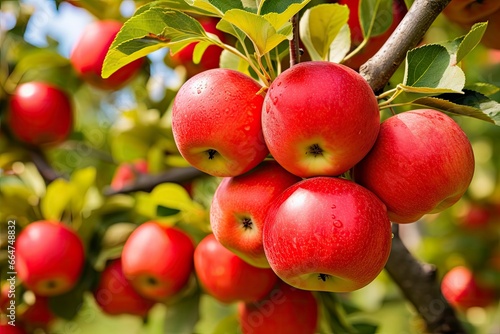 Close up Apple Fruit on Tree.