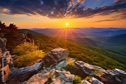 Sunset on Stony Man Mountain.