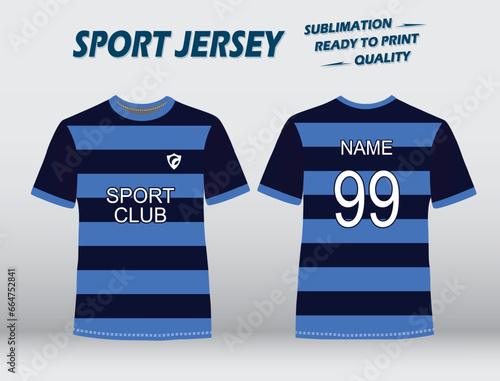 Sports Jersey Design. Cricket, Volleyball, Football, Baseball, Rugby, Soccer, Karate, Games Sublimation T shirt mockup. vector EPS 10.