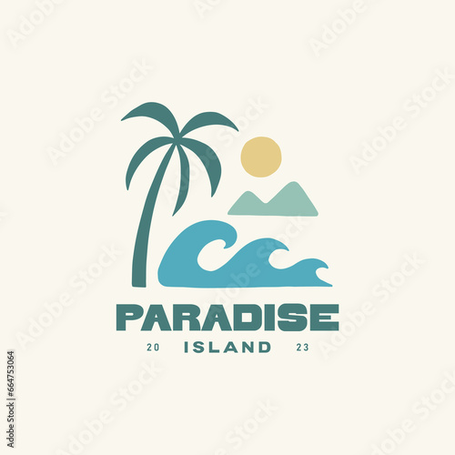 Surf design template for surf club, surf shop, surf merch.
