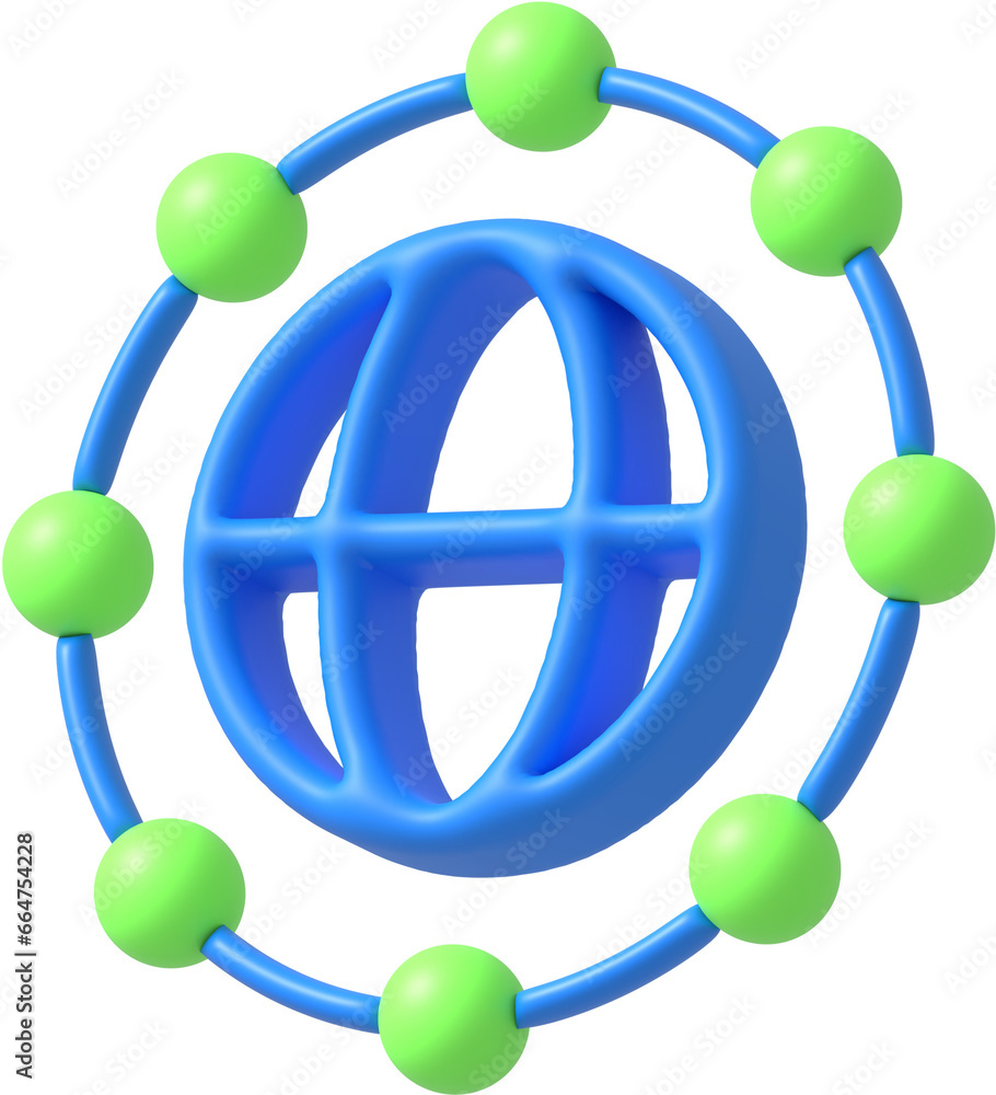 IOT Internet Of Things 3D Icon Illustration IOT Internet Of Things 3D Icon Illustration