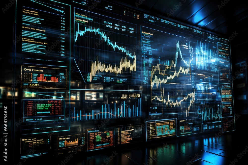 Digitally Generated Currency and Exchange Stock Chart for Finance and Economy Based Computer Software and Coding Display. Digitally Generated Currency and Exchange Stock Chart for Finance and Economy Based Computer Software and Coding Display.