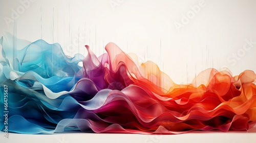 Graphical representation of the amplitude of different sound frequencies