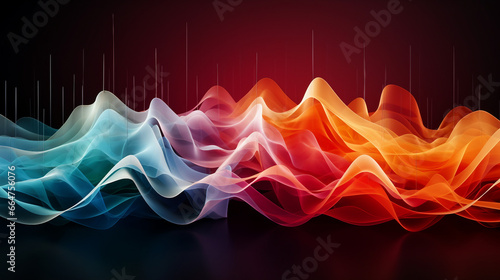 Graphical representation of the amplitude of different sound frequencies