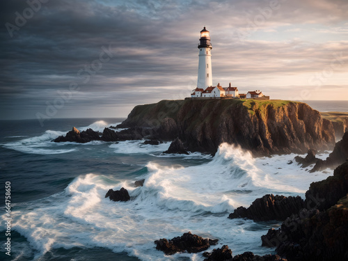 A lighthouse at coast © AungThurein