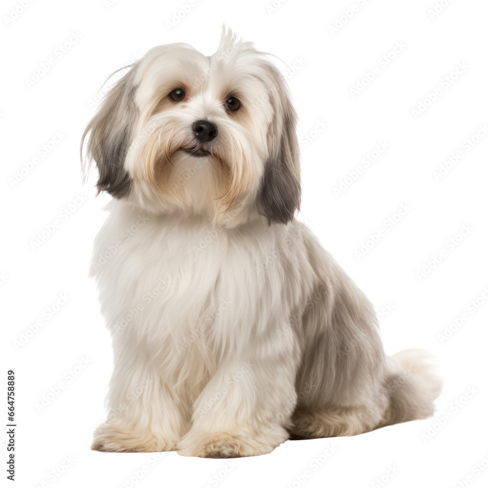 Havanese dog isolated on transparent background,transparency 