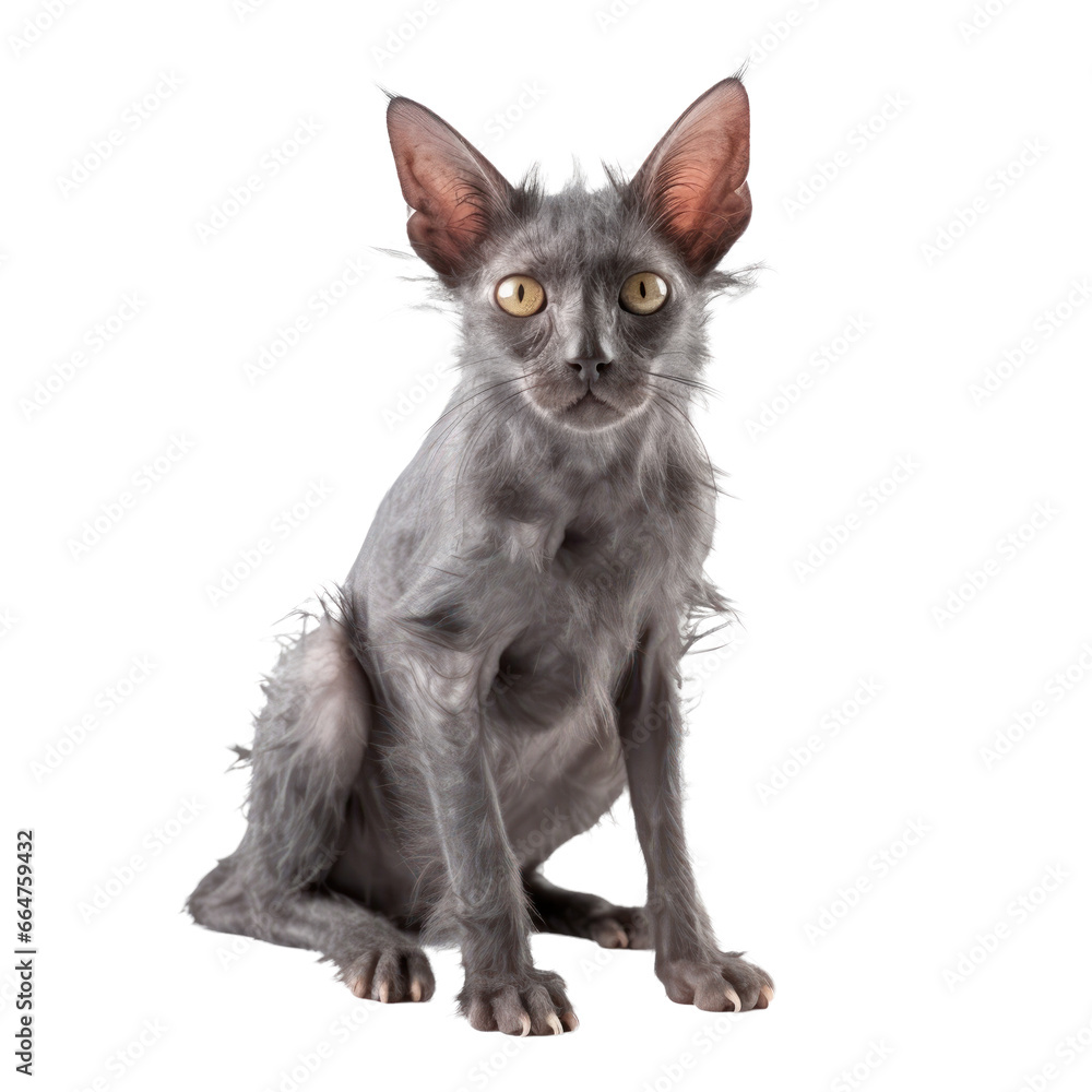 lykoi cat isolated on transparent background,transparency Stock ...