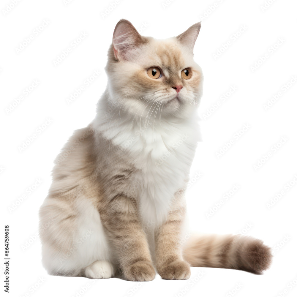 Munchkin cat isolated on transparent background,transparency 