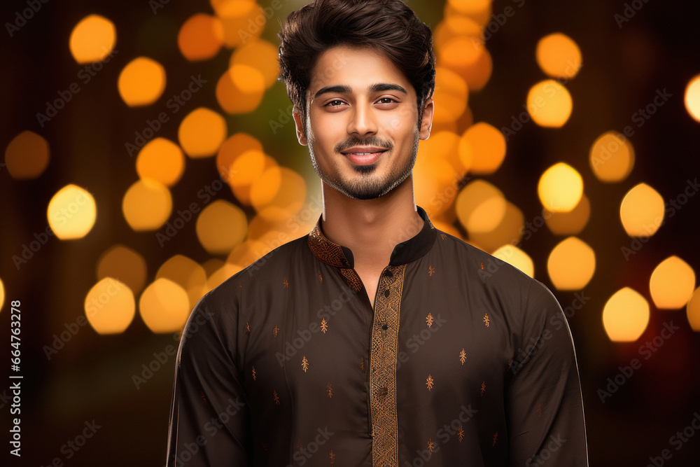 Young indian man in traditional wear