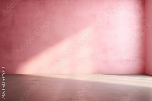 Background image of an empty room in soft pink color
