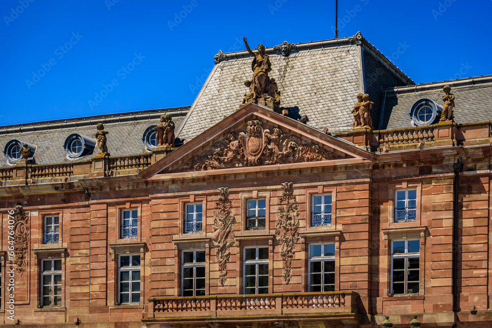 Ornate buildings on Place Kleber on Grande Ile in Strasbourg, Alsace, France