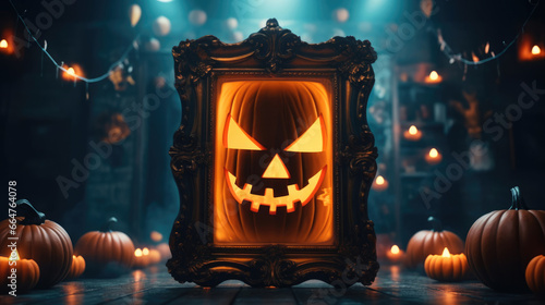 Halloween-themed photo booth