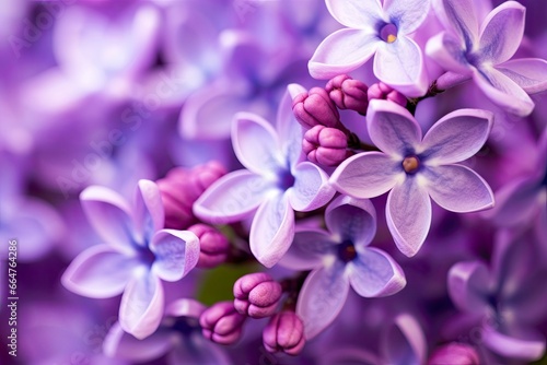 Lilac blossom macro background with copy space. © RABEYAAKTER