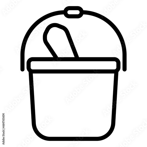 Bucket icon, line icon style