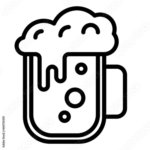 beer icon, line icon style