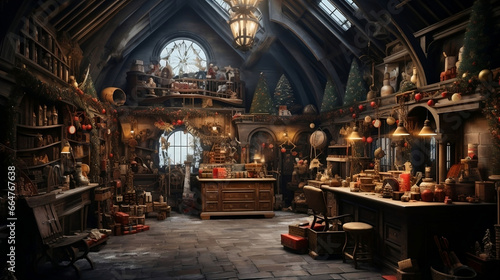 Interior of Santa Claus Toy Workshop © Polypicsell
