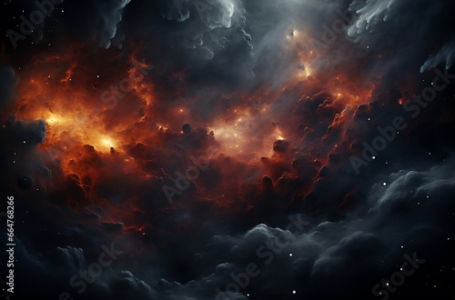 Celestial thunderstorm galactic nebula