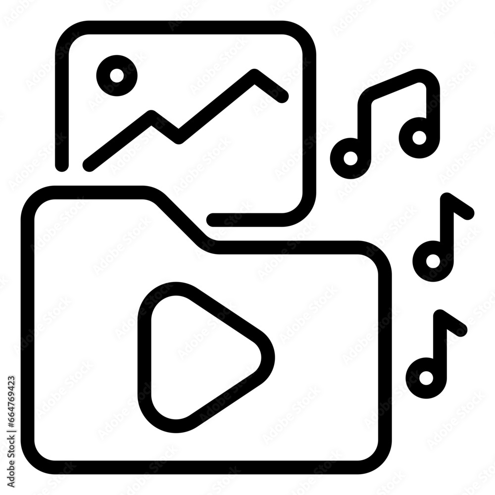 data classification icon, line icon style