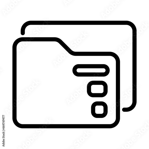 folder icon, line icon style