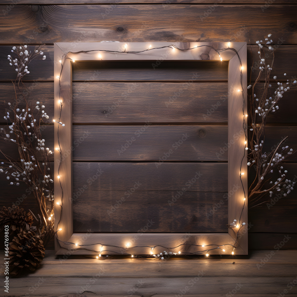 Rustic wooden ornamental frame for a cozy and warm feel Rustic wooden ornamental frame for a cozy and warm feel