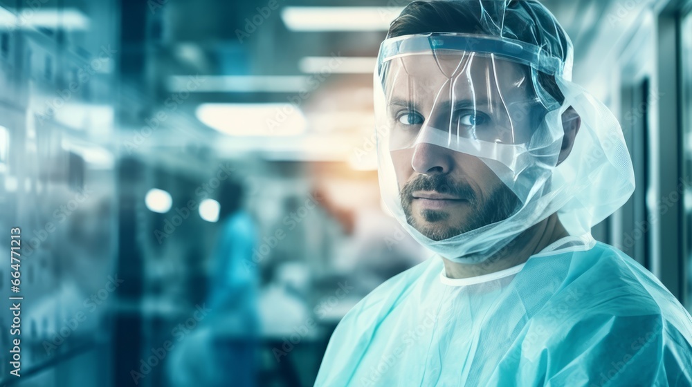doctor and the hospital operating room ,double exposure doctor and the hospital operating room ,double exposure