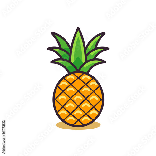 Ananas Symbol Silhouette Illustration  vektor  Icon  design
