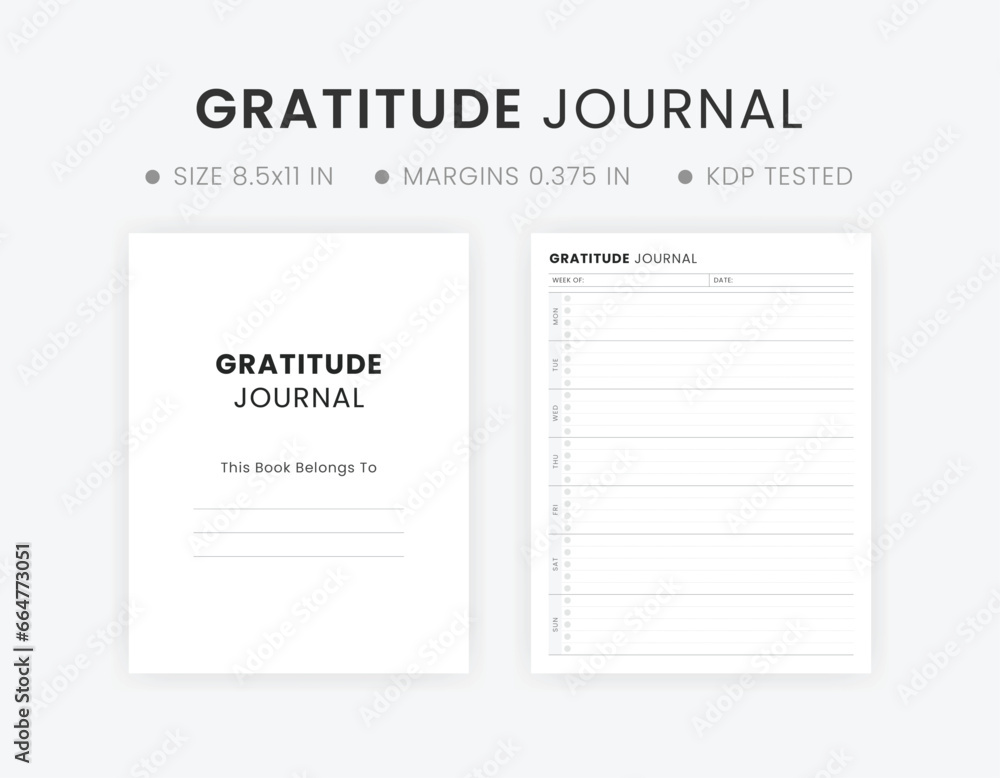 Weekly Gratitude Journal Printable Template. Daily Gratitude Bullet ...