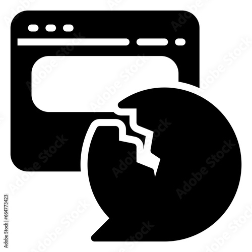 Dissatisfied icon, glyph icon style