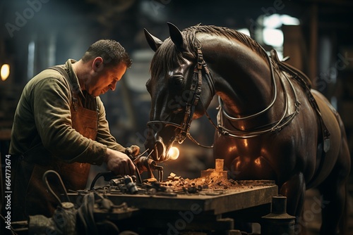 Hoofcraft Mastery: A Farrier's Expertise in Horse Shoeing photo