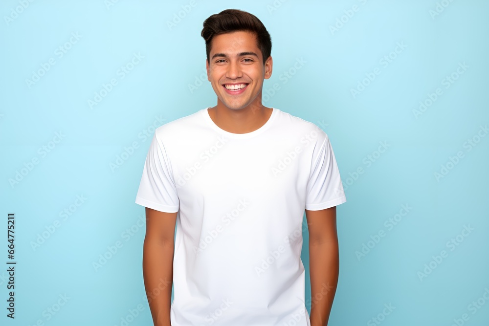 Handsome and Confident Fictional Male Model in Casual Clothes. Isolated on a Plain Colored Background. Generative AI. Handsome and Confident Fictional Male Model in Casual Clothes. Isolated on a Plain Colored Background. Generative AI.
